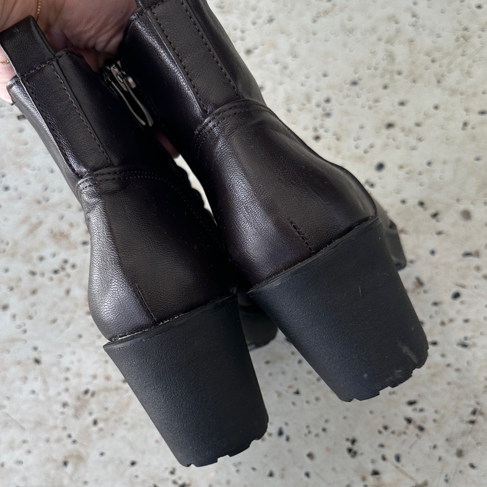 Brown Lace-Up Ankle Boots - Picture 5 of 7